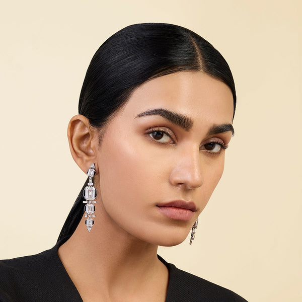 Isharya Three Tier Dangler Earrings Earrings