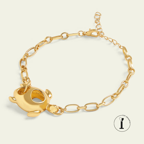 isharya Turtle Chain Bracelet Bracelets Gold