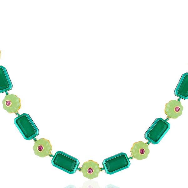 Isharya Verdant Bloom Statement Necklace Necklaces
