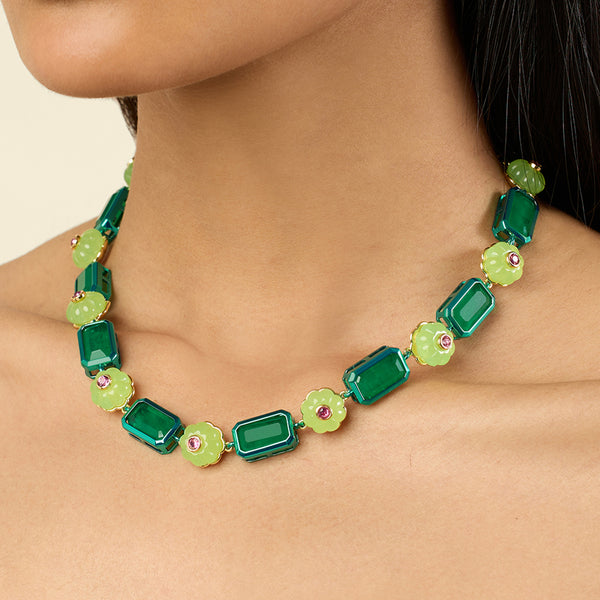 isharya Verdant Bloom Statement Necklace Necklaces