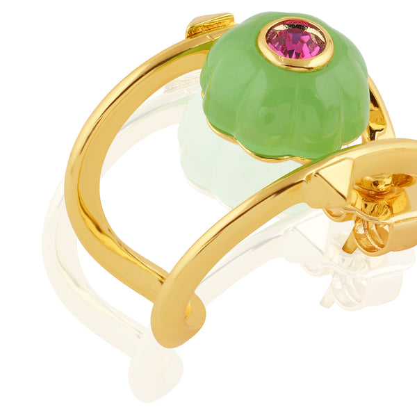 Isharya Verdant Charm Huggie Hoops Earrings