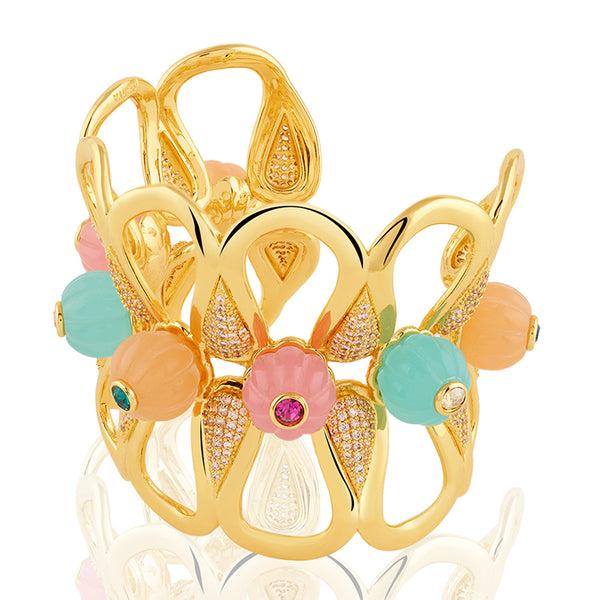 Isharya Whimsical Bloom Cuff Bracelets M