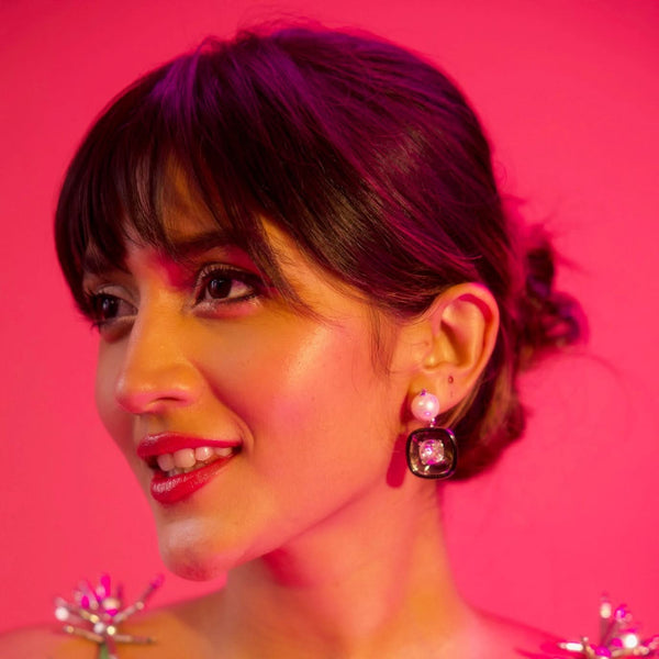 isharya Larissa D'sa Bougie Glory Wrap Crystal & Pearl Earrings