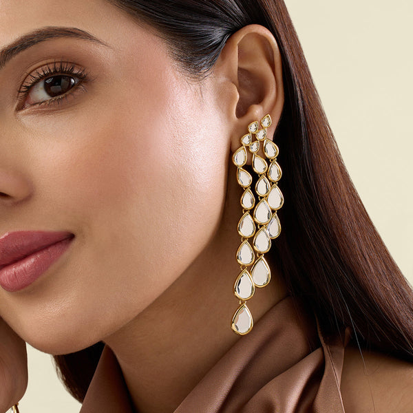 isharya Limelight Mirror Drop Cascading Earrings Earrings