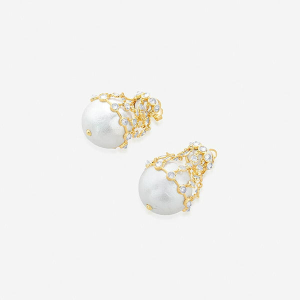 Isharya Limelight Pearl & Chain Libra Earrings Earrings