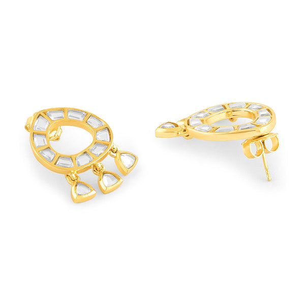 Isharya Lumen Chandbali Mirror Earrings Earrings Gold