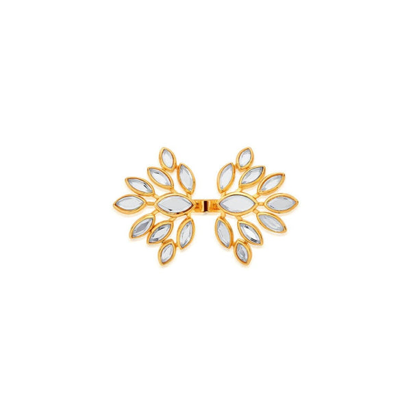 isharya Marquise Mirror Cluster Gold Open Ring Rings Gold