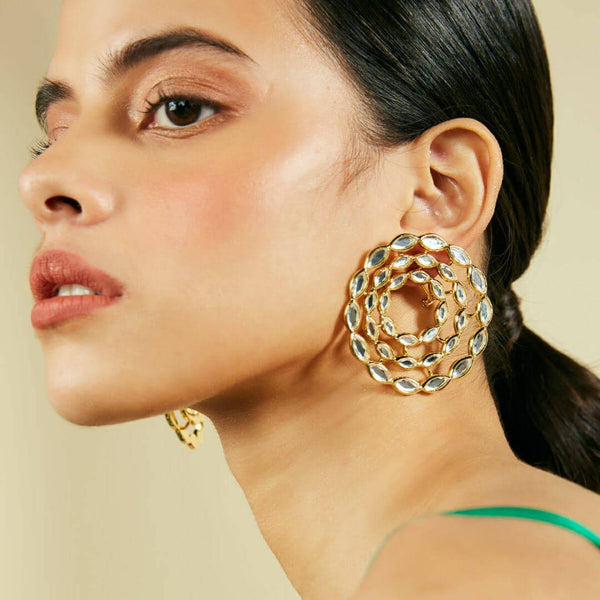 isharya Marquise Mirror Eternal Circle Earrings Earrings