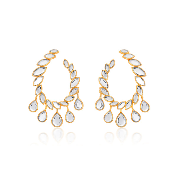 Isharya Marquise Mirror Open Oval Earrings Earrings