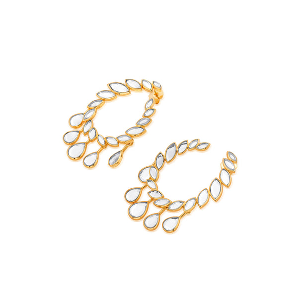 Isharya Marquise Mirror Open Oval Earrings Earrings