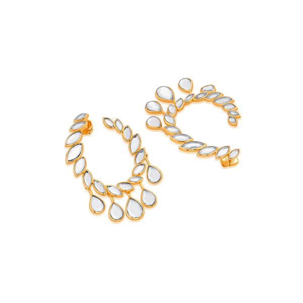 Isharya Marquise Mirror Open Oval Earrings Earrings