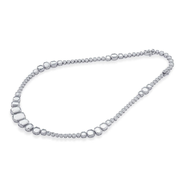 Isharya Nazm Mirror & CZ Short Necklace Necklaces Silver