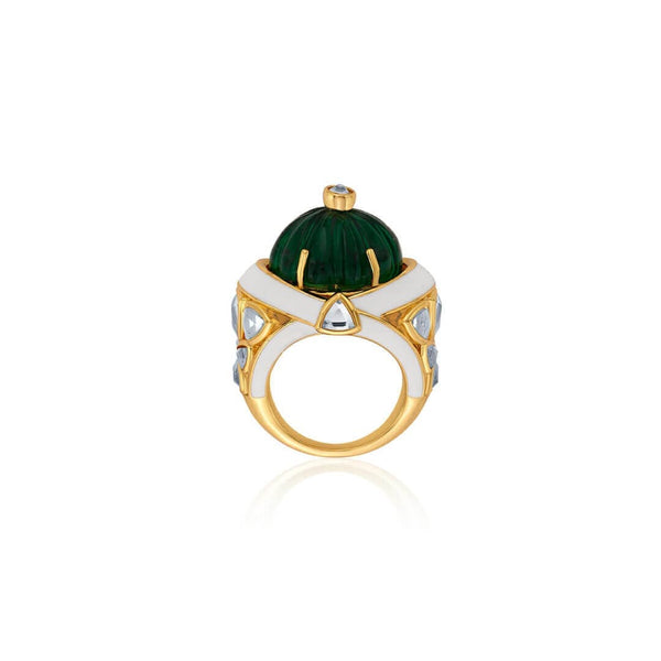 Isharya Raina Hydro Emerald & Mirror Statement Ring Rings 5