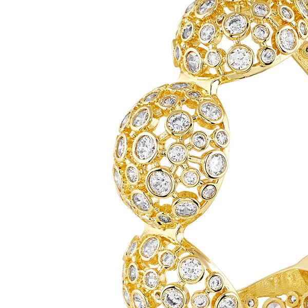 Isharya Red Crystal Ball Cuff Bracelet Bracelets XS