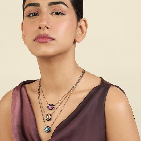 Isharya Seafoam Serenade Three-Layered Necklace Necklaces