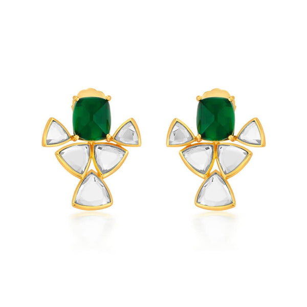 isharya Shiza Mirror & Hydro Emerald Geometric Earrings Earrings