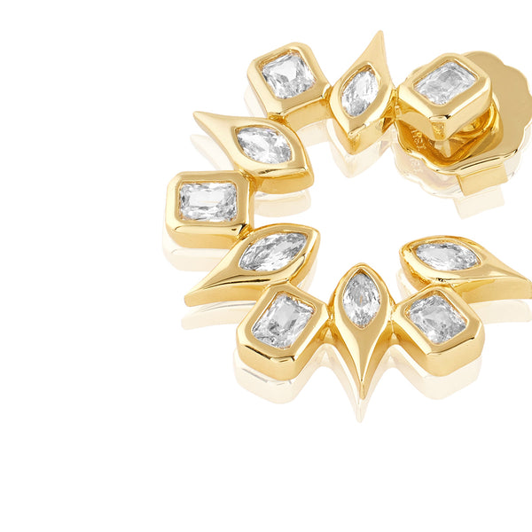 Isharya Tennis Girlie Small Front Back Earrings Earrings