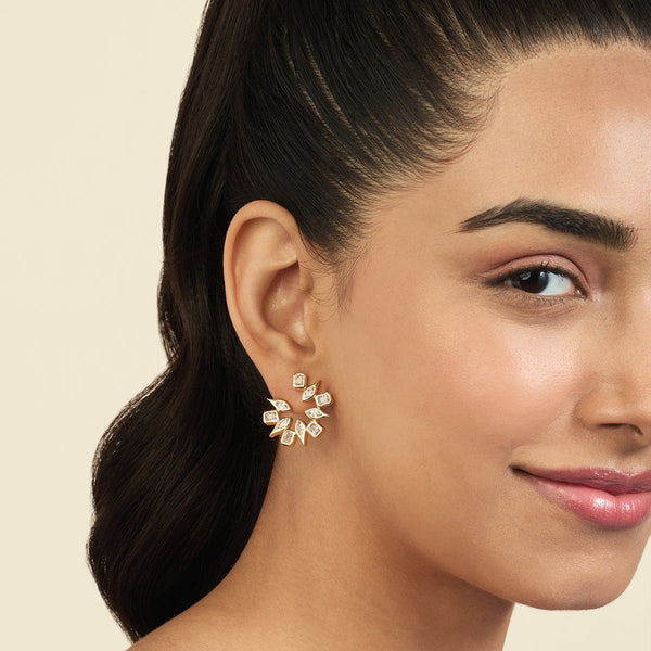 isharya Tennis Girlie Small Front Back Earrings Earrings