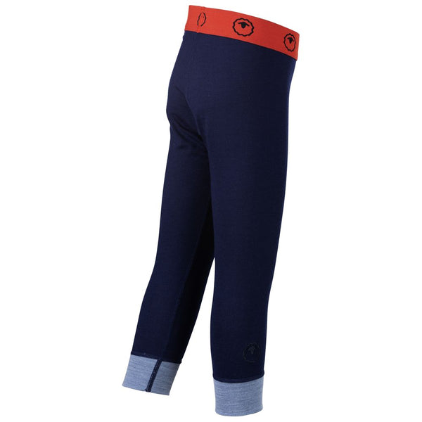 Isobaa Kids Merino Blend 200 Leggings (Navy/Sky)