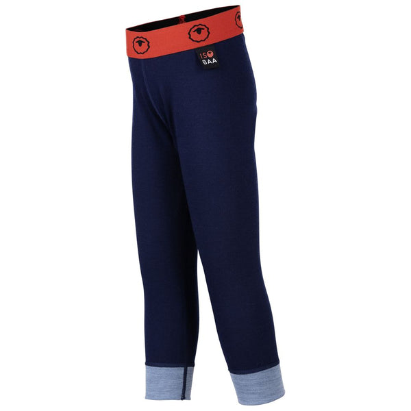 isobaa Kids Merino Blend 200 Leggings (Navy/Sky)