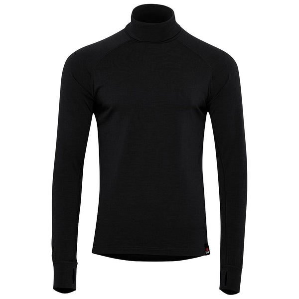 isobaa Mens 160 Merino Active Roll Neck (Black)