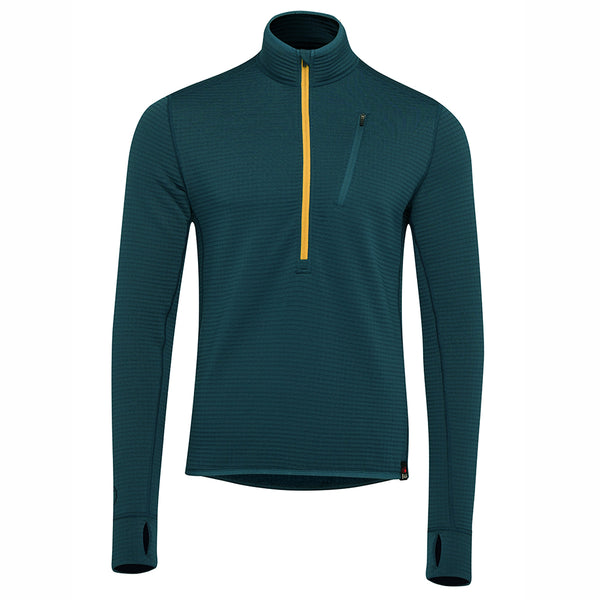 isobaa Mens 260 Merino Blend Grid Fleece (Petrol)