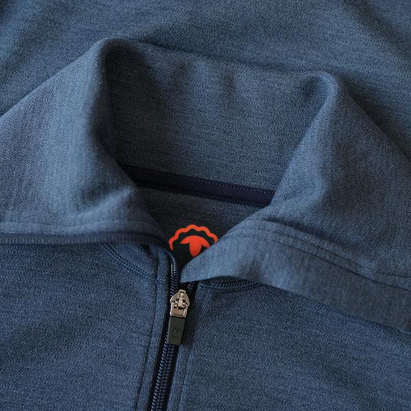 Isobaa Mens 320 Merino Full Zip (Denim/Navy)