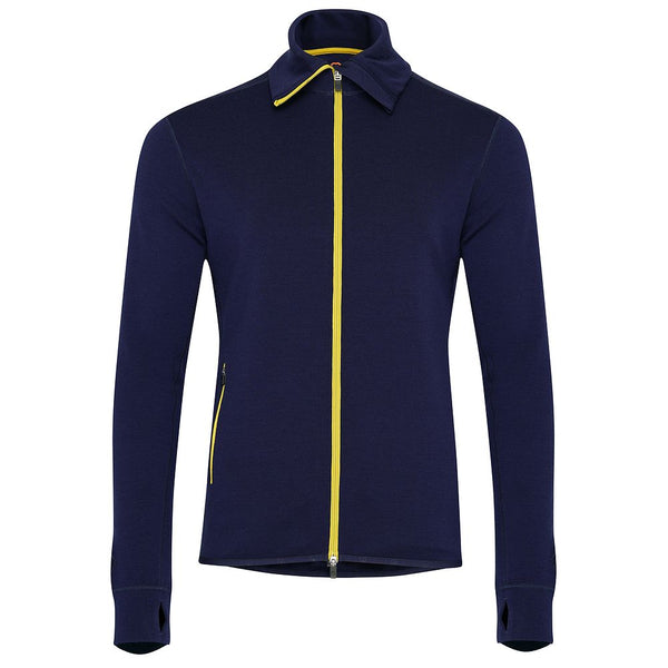 isobaa Mens 320 Merino Full Zip (Navy/Lime)