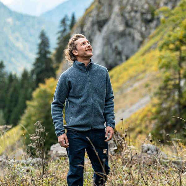 Isobaa Mens 420 Merino Blend Borg Fleece (Ocean)