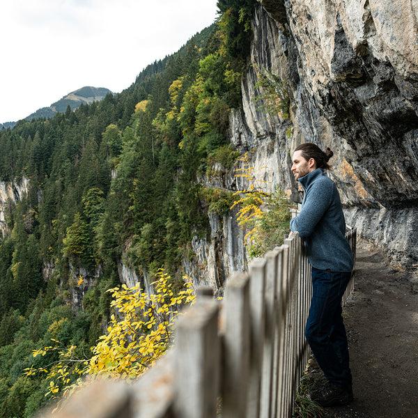 Isobaa Mens 420 Merino Blend Borg Fleece (Ocean)