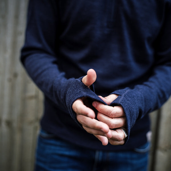 Isobaa Mens IsoSoft 240 Zip Neck (Navy)