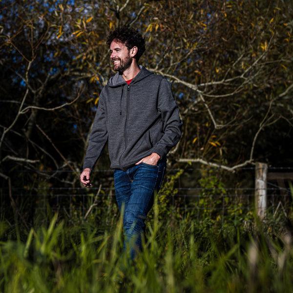 Isobaa Mens LUX Hoodie (Smoke/Charcoal)