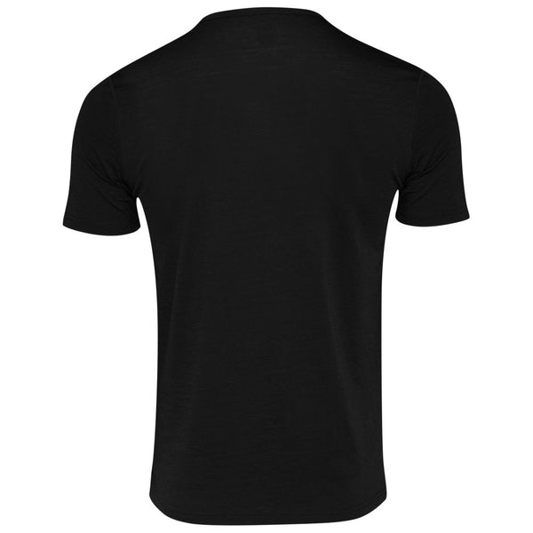 isobaa Mens Merino 150 Emblem Tee (Black/Charcoal)