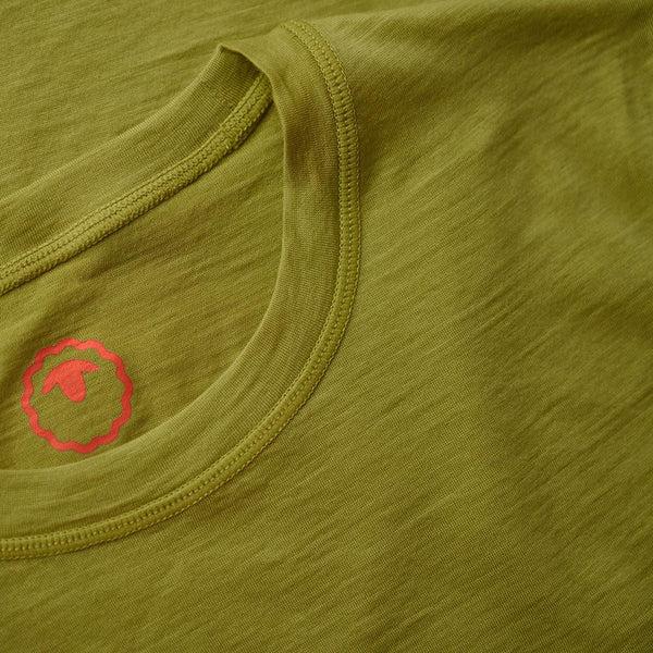 Isobaa Mens Merino 150 Emblem Tee (Lime)