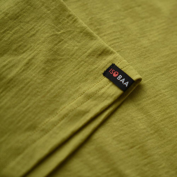 Isobaa Mens Merino 150 Emblem Tee (Lime)