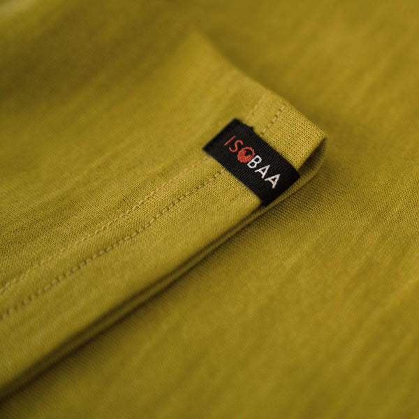 Isobaa Mens Merino 150 Mountains Tee (Lime)