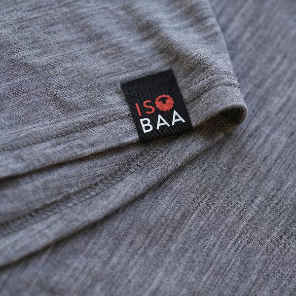 Isobaa Mens Merino 150 Short Sleeve Crew (Charcoal)