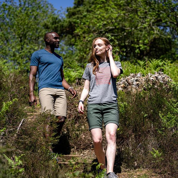 Isobaa Mens Merino 150 V-Neck Tee (Petrol)