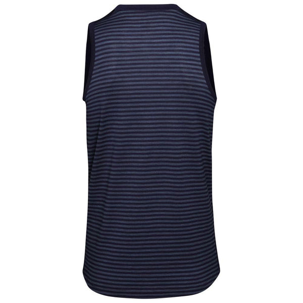 Isobaa Mens Merino 150 Vest (Mini Stripe Navy/Denim)