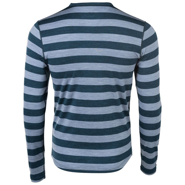 Isobaa Mens Merino 180 Long Sleeve Crew (Petrol/Sky)