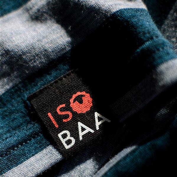 Isobaa Mens Merino 180 Long Sleeve Crew (Petrol/Sky)