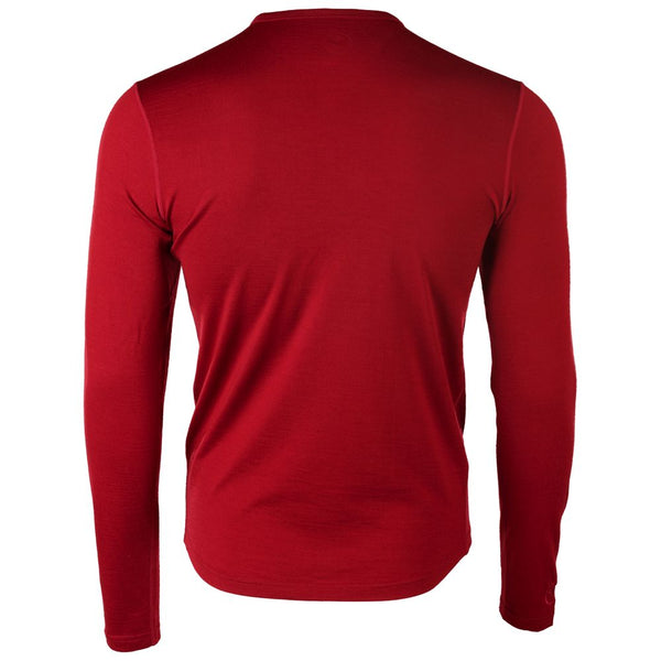 Isobaa Mens Merino 180 Long Sleeve Crew (Red)