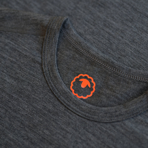 Isobaa Mens Merino 180 Long Sleeve Crew (Smoke)