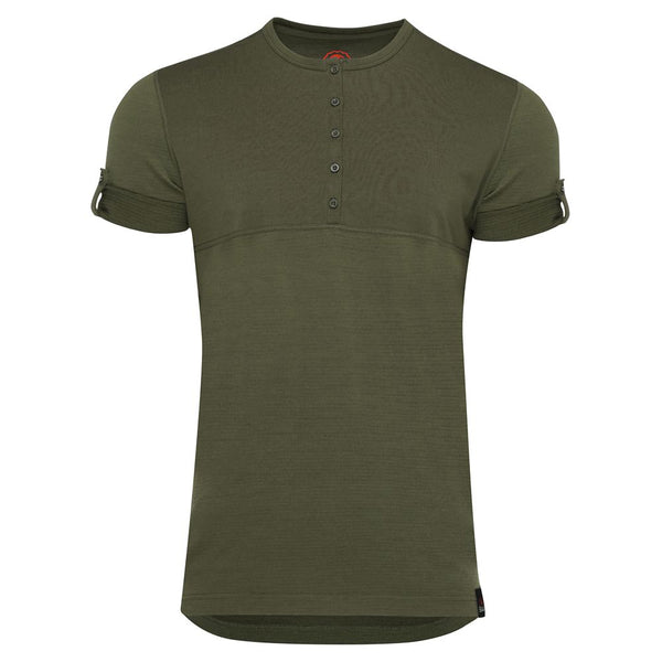 isobaa Mens Merino 180 SS Hiking Top (Olive)