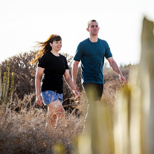 Isobaa Mens Merino 180 SS Hiking Top (Petrol)