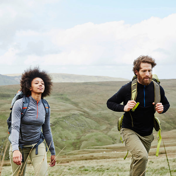 Isobaa Mens Merino 200 Long Sleeve Zip Neck (Black)