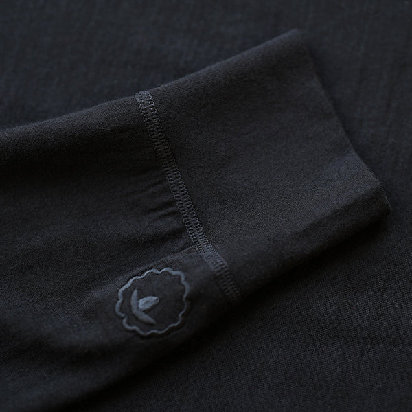 Isobaa Mens Merino 200 Long Sleeve Zip Neck (Black)