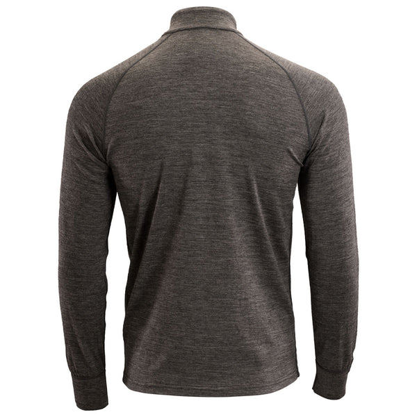Isobaa Mens Merino 200 Long Sleeve Zip Neck (Smoke)