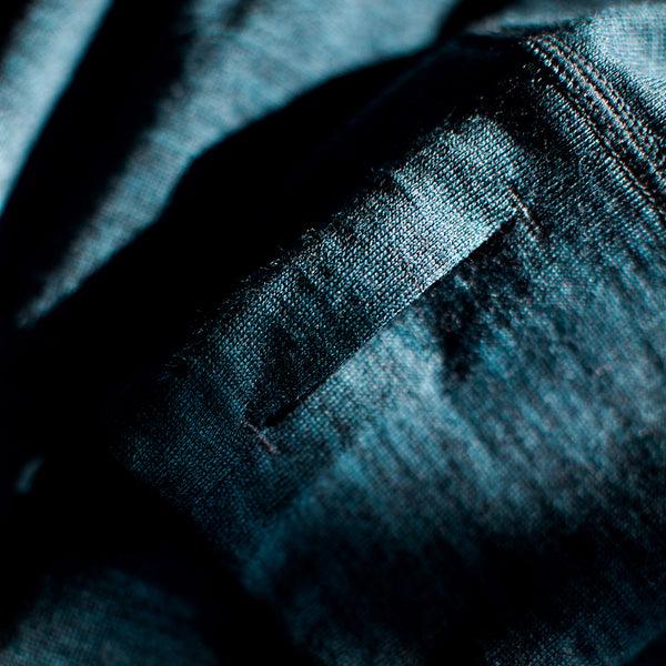 Isobaa Mens Merino 200 Zip Neck Hoodie (Petrol)