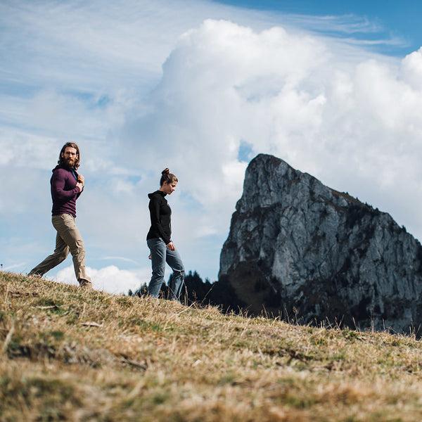 Isobaa Mens Merino 200 Zip Neck Hoodie (Wine)